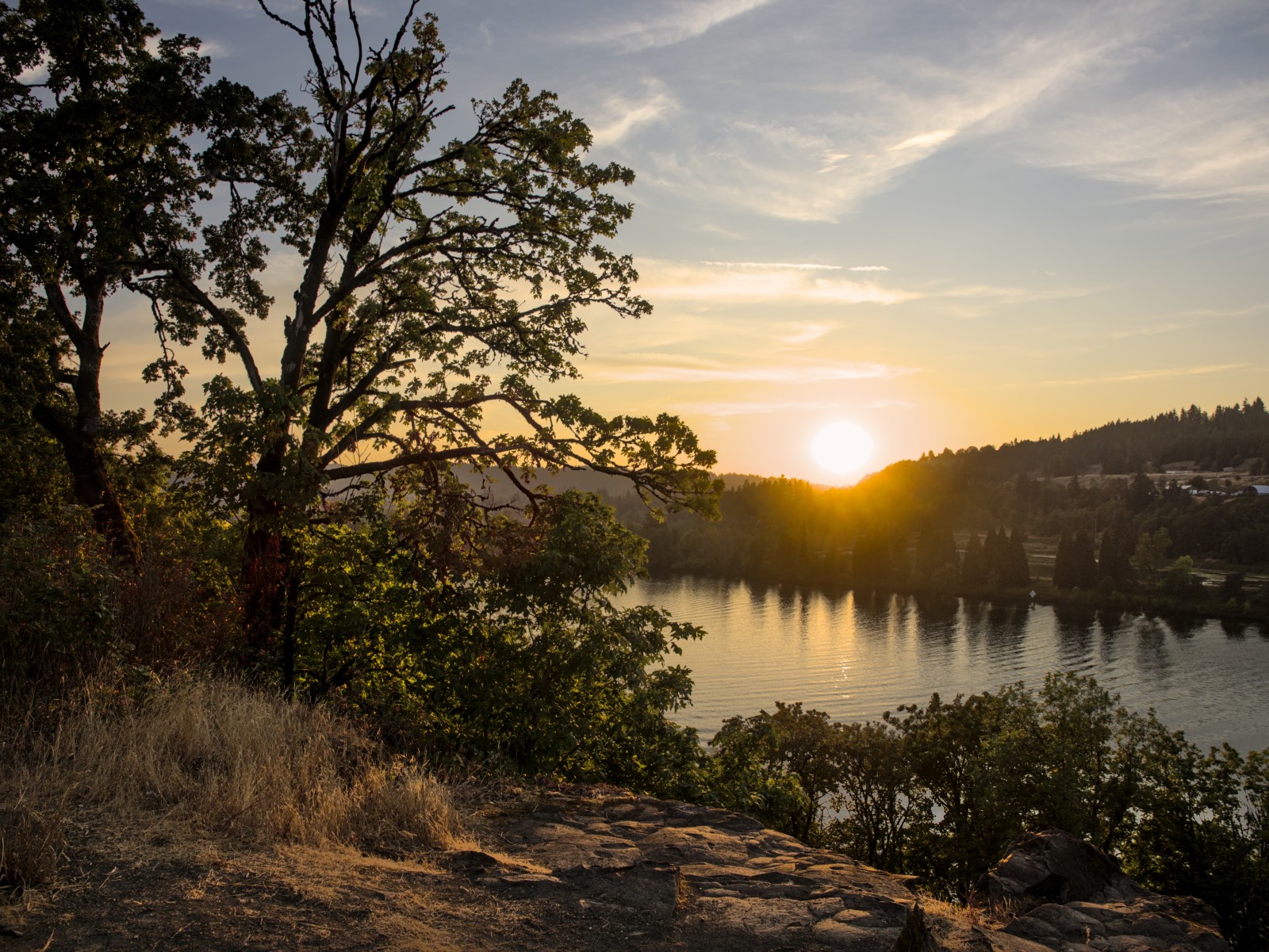 Sunset Over The River
